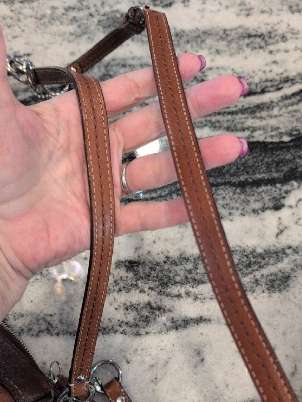 Coach Soho Pleated Brown Burnished Glove-Tanned Leather Hobo Shoulder Bag - Picture 6 of 12
